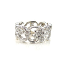 Load image into Gallery viewer, Scrollwork and Miligrain Diamond Ring