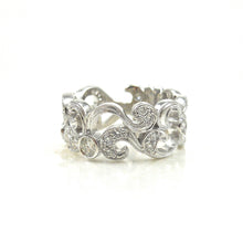 Load image into Gallery viewer, Handmade Scrollwork and Miligrain Diamond Ring