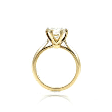 Load image into Gallery viewer, crown setting diamond solitaire engagement ring yellow gold