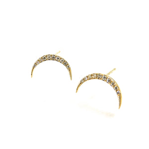 Diamond Moon Studs