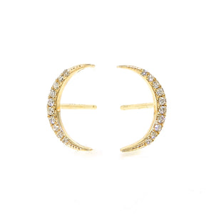 Diamond Moon Studs