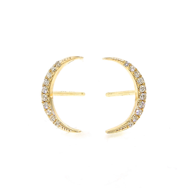 Diamond Moon Studs