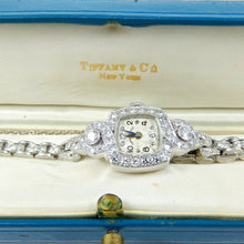 Load image into Gallery viewer, antique Tiffany&#39;s platinum watch with 2.21 carats of diamonds