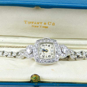 Estate Tiffany's Platinum & Diamond Watch