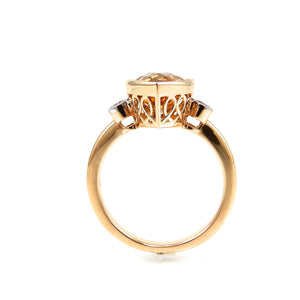 Citrine & Diamond Ring