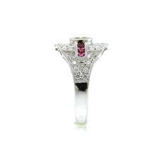 Load image into Gallery viewer, Diamond &amp; Ruby Art Deco Ring