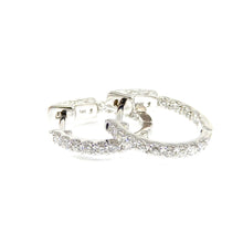 Load image into Gallery viewer, Diamond Hoop Earrings