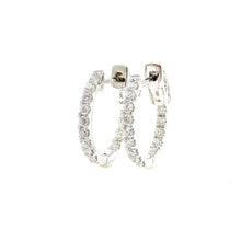 Load image into Gallery viewer, Diamond Hoop Earrings
