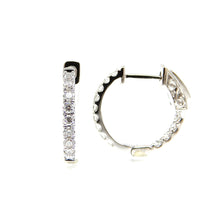 Load image into Gallery viewer, Diamond Hoop Earrings