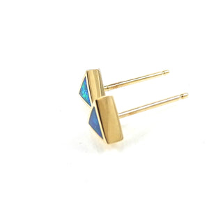 Handmade Triangle Opal Studs