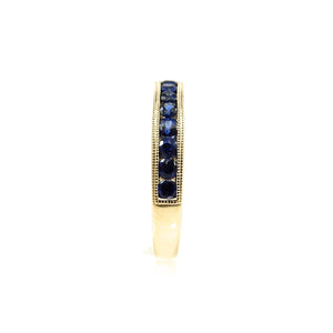 sapphire band .79ct in 14k yellow-gold