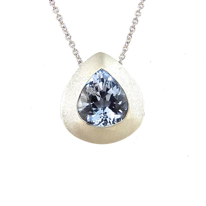 Infinity Blue Beryl Slide Pendant