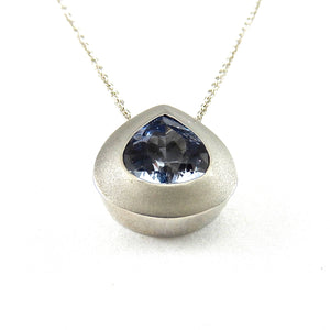 Infinity Blue Beryl Slide Pendant