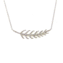 Load image into Gallery viewer, Pave Diamond Leaf Necklace