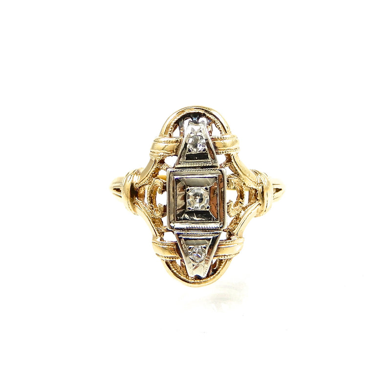 Vintage Three Stone Diamond Ring for Sale