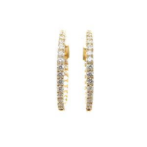 Medium Diamond Hoop Earrings
