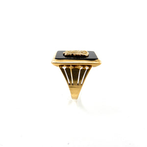 Gents Onyx Crest Ring