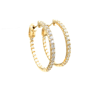 Medium Diamond Hoop Earrings