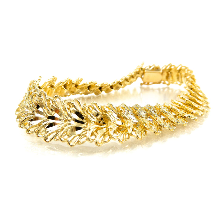 Diamond Cut Link Bracelet