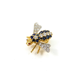 18k yellow-gold Herbert Rosenthal bee brooch
