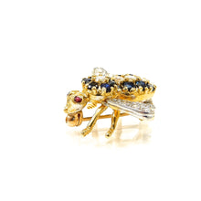 Load image into Gallery viewer, 18k yellow-gold Herbert Rosenthal bee brooch