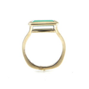 Infinity Blue Green Tourmaline Ring