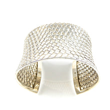 Load image into Gallery viewer, Sterling Silver Bali Woven Cuff Bracelet