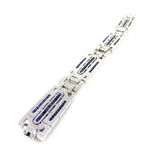 Load image into Gallery viewer, Art Deco Diamond and Sapphire Bracelet