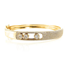 Load image into Gallery viewer, Pave Diamond Bangle Movable Bezels
