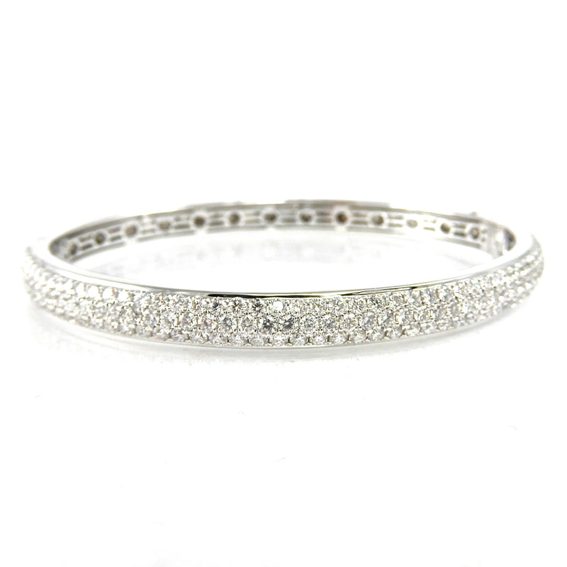 Pave Diamond Bangle Twist Hinge