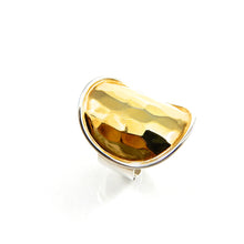 Load image into Gallery viewer, Bali Silver Hand-Hammered Ring with 18k Vermeil