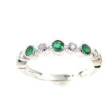Load image into Gallery viewer, Emerald &amp; Diamond Band