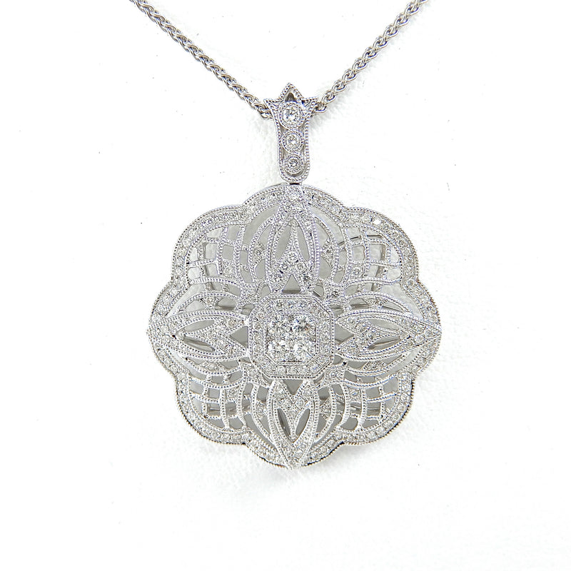 Diamond Filigree Pendant