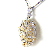 Load image into Gallery viewer, Diamond Two Tone Filigree Pendant