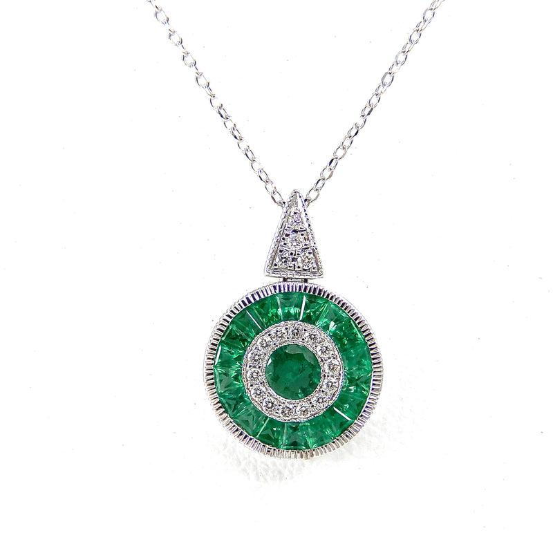 Emerald & Diamond Necklace