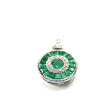 Load image into Gallery viewer, Emerald &amp; Diamond Necklace