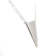 Load image into Gallery viewer, Pave Diamond Triangle Necklace