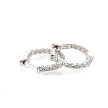 Load image into Gallery viewer, Diamond Huggie Hoop Earrings