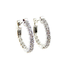 Load image into Gallery viewer, Diamond Huggie Hoop Earrings