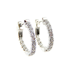 Diamond Huggie Hoop Earrings