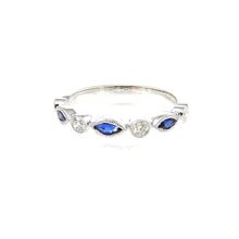 Load image into Gallery viewer, Sapphire and Diamond Stackable Band
