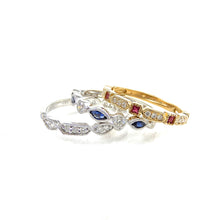Load image into Gallery viewer, Elegant Stackable Diamond &amp; Gemstone Rings