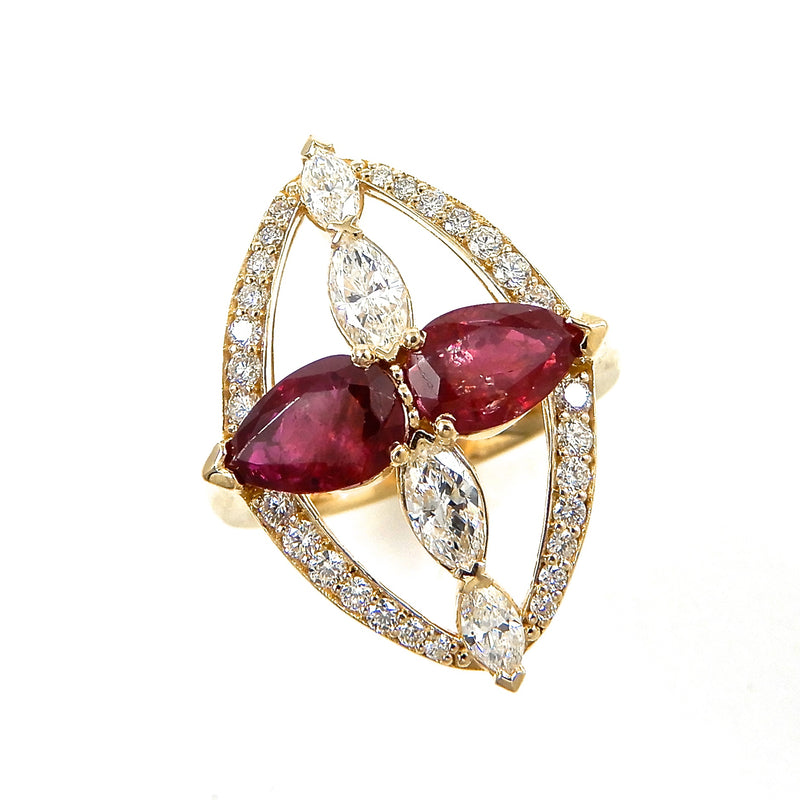 Custom Ruby and Diamond Ring