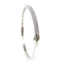 Load image into Gallery viewer, Diamond milgrain hinged bangle