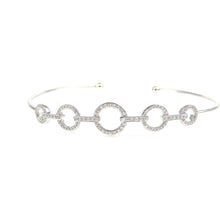 Load image into Gallery viewer, Diamond Pave circle wire cuff