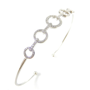 Diamond Pave circle wire cuff