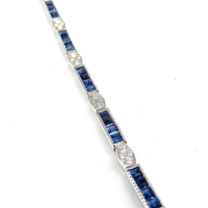 Sapphire & Diamond tennis bracelet