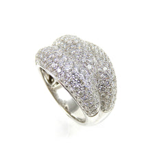 Load image into Gallery viewer, Diamond Pave tri bulb ring