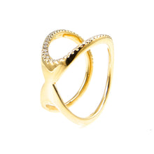 Load image into Gallery viewer, Dainty Diamond U Ring