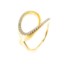 Load image into Gallery viewer, Dainty Diamond U Ring